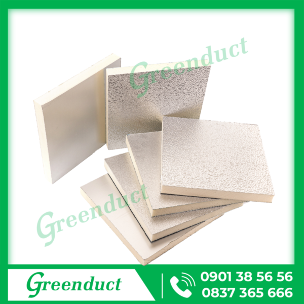 Ống gió PIR 1 mặt foil nhôm phẳng - nổi