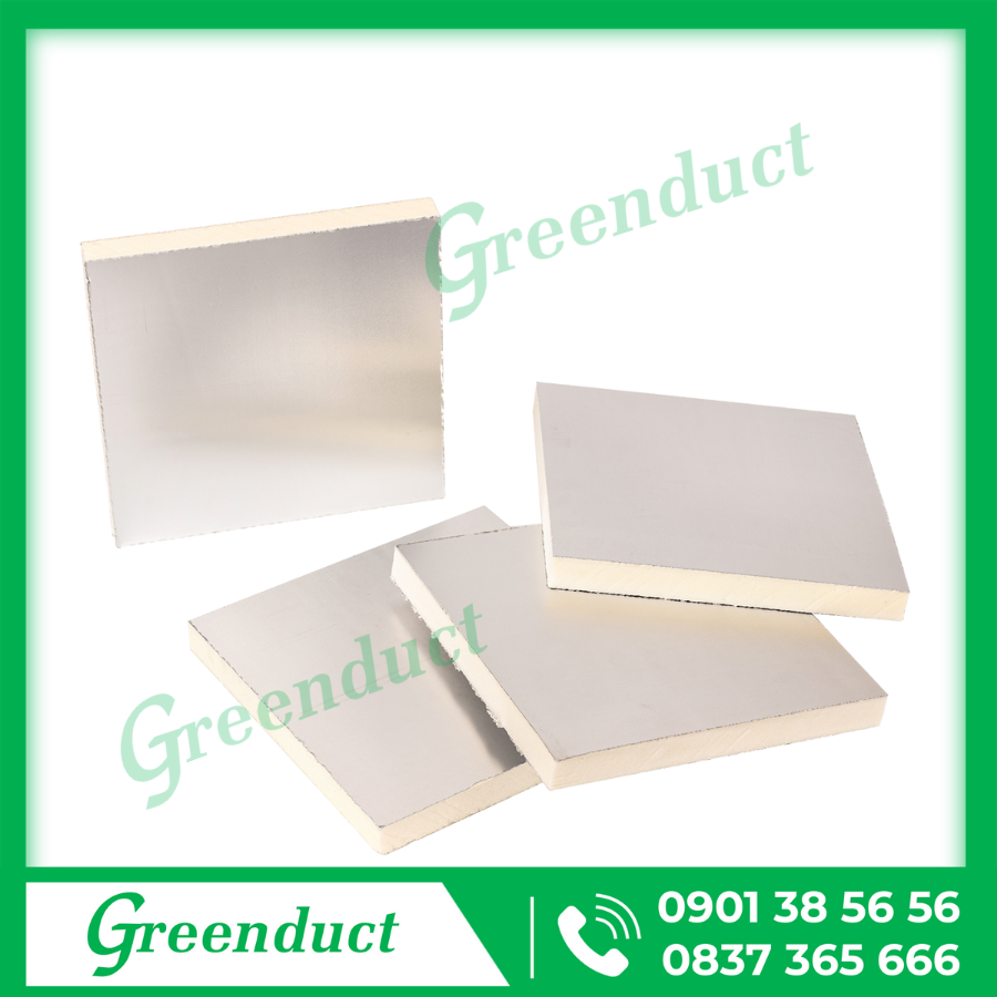 Ống gió PIR 1 mặt foil nhôm phẳng - nổi - Ảnh 2