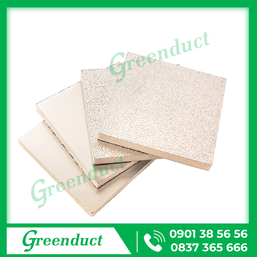 Ống gió PIR 1 mặt foil nhôm phẳng - nổi - Ảnh 3