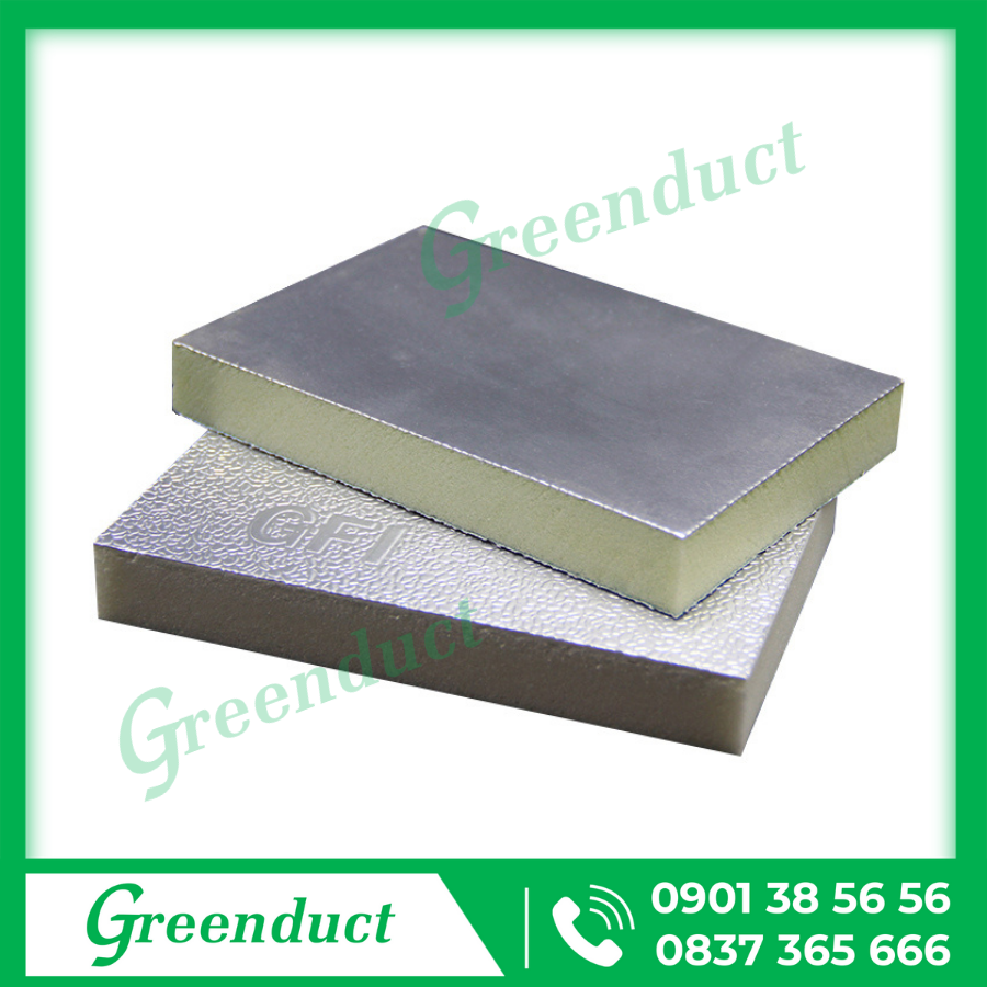 Ống gió PIR 1 mặt foil nhôm phẳng - nổi - Ảnh 4