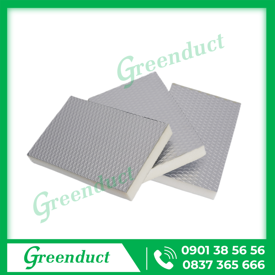 Ống gió PIR 1 mặt tấm nhôm 1 mặt foil nhôm - Ảnh 6