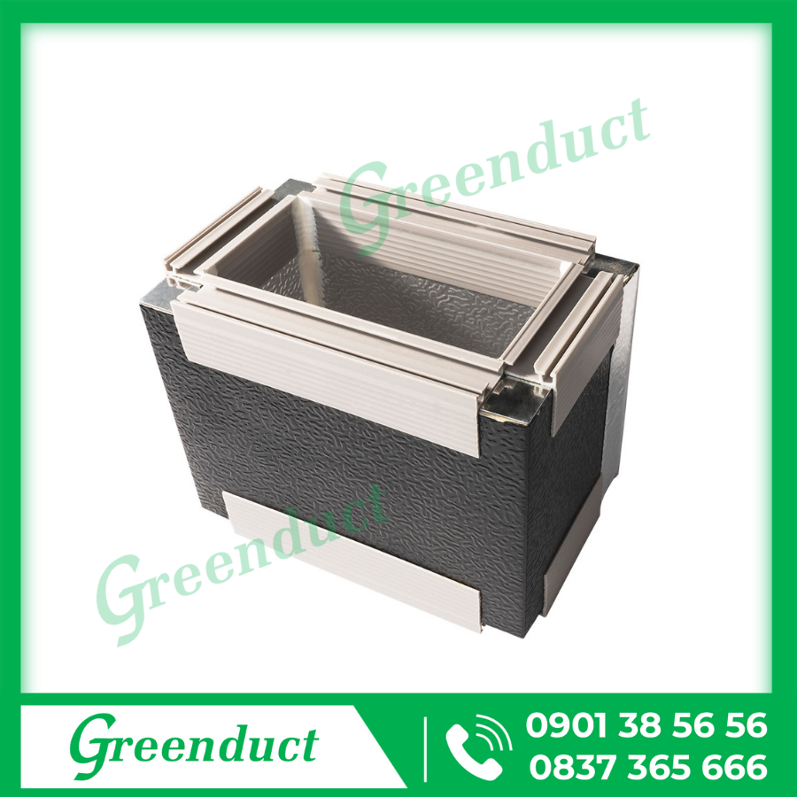 Ống gió Phenolic 1 mặt foil nhôm 1 mặt sơn đen