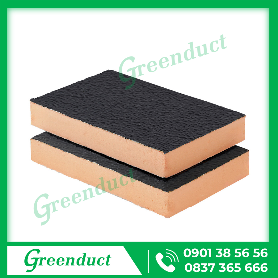 Ống gió Phenolic 1 mặt foil nhôm 1 mặt sơn đen - Ảnh 3