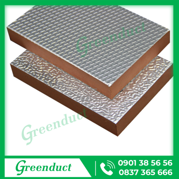 Ống gió Phenolic 1 mặt foil nhôm 1 mặt tấm nhôm